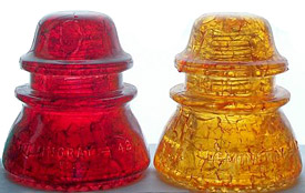 Crackle Glass Insulators